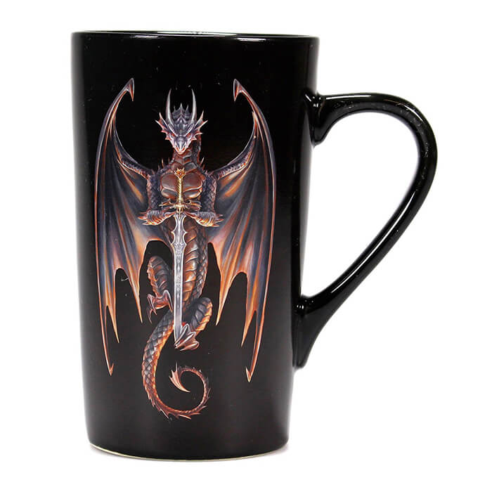 Taza latte Anne Strokes Dragon Warrior