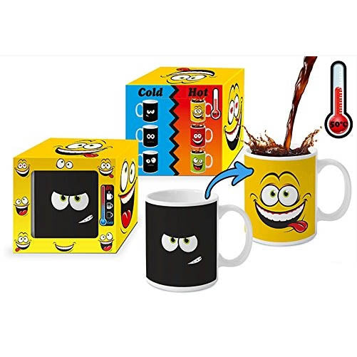 Tazas Happy Face, sensibles al calor