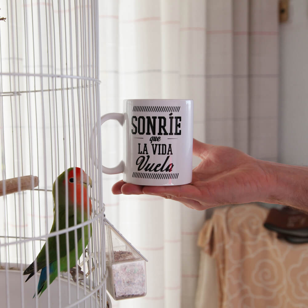 Taza Sonríe que la vida vuela