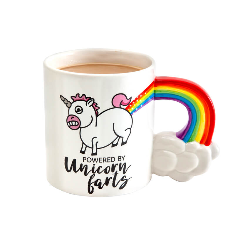Taza Unicornio Arcoíris powered by unicorn farts