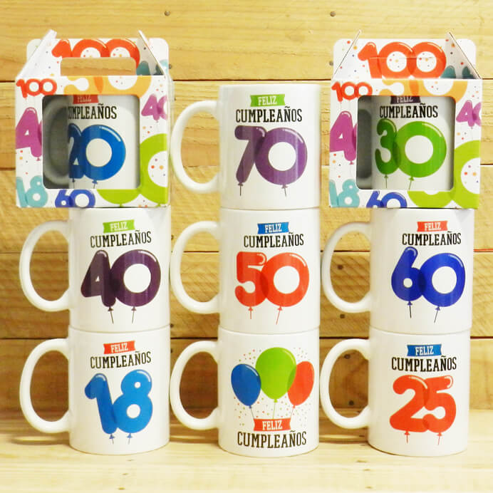 Tazas para cumpleaños