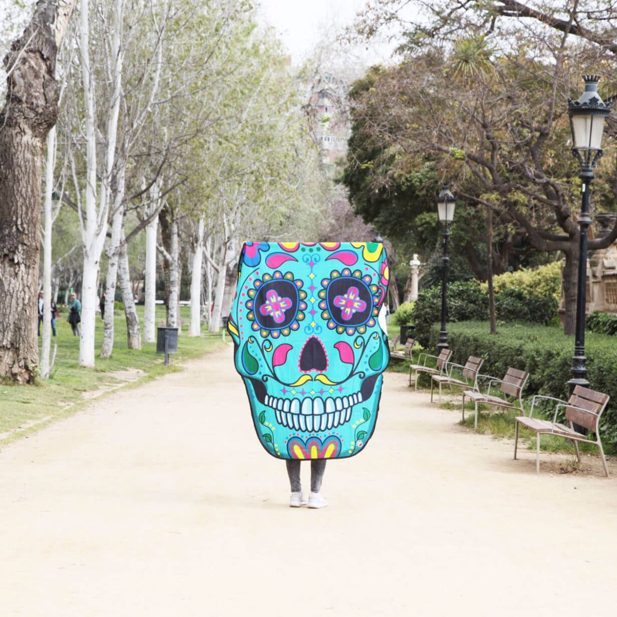 Toalla gigante calavera de azúcar (calavera mexicana)