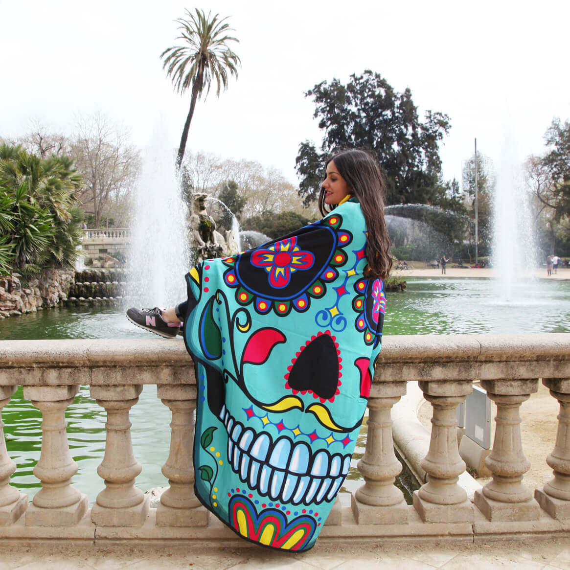 Toalla gigante calavera de azúcar (calavera mexicana)