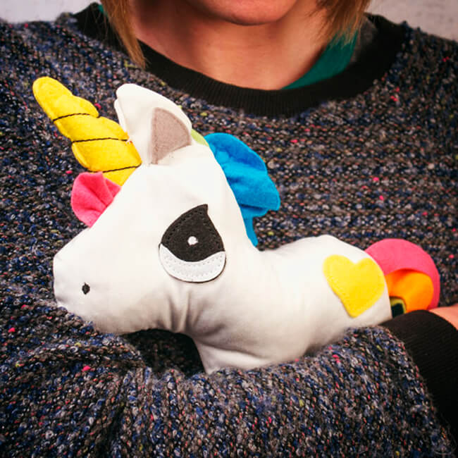 Unicornio calentador para microondas