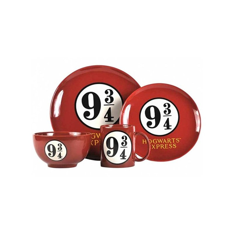 Set vajilla 4 piezas Hogwarts Express andén 9 y 3/4