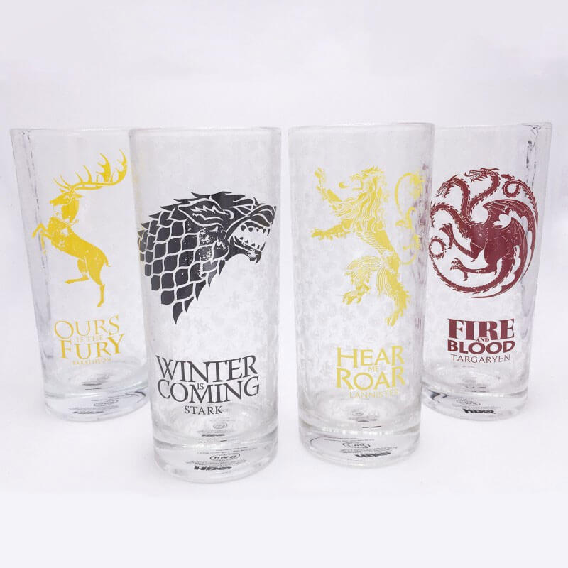 Set 4 Vasos casas de Juego de Tronos