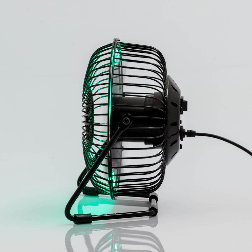 Ventilador de escritorio con reloj LED