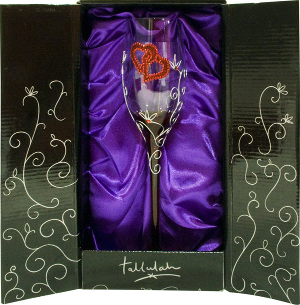 Copa champagne corazones