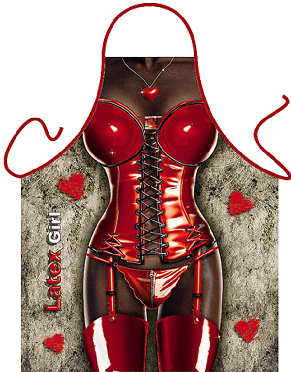 Delantal sexy ropa interior latex