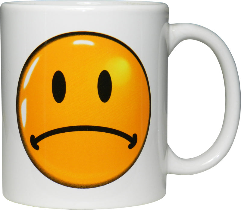 Taza emoticono Smiley, Contento y Triste (2 caras)