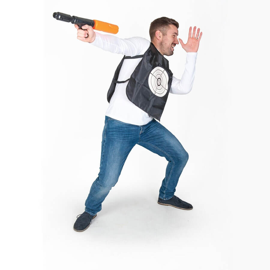 el Laser Tag con pistolas de agua