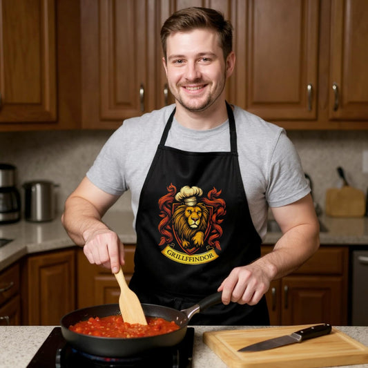 Delantal fan Art Grillffindor, para fans de Harry Potter