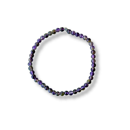 Pulsera de piedra natural Amatista y metal
