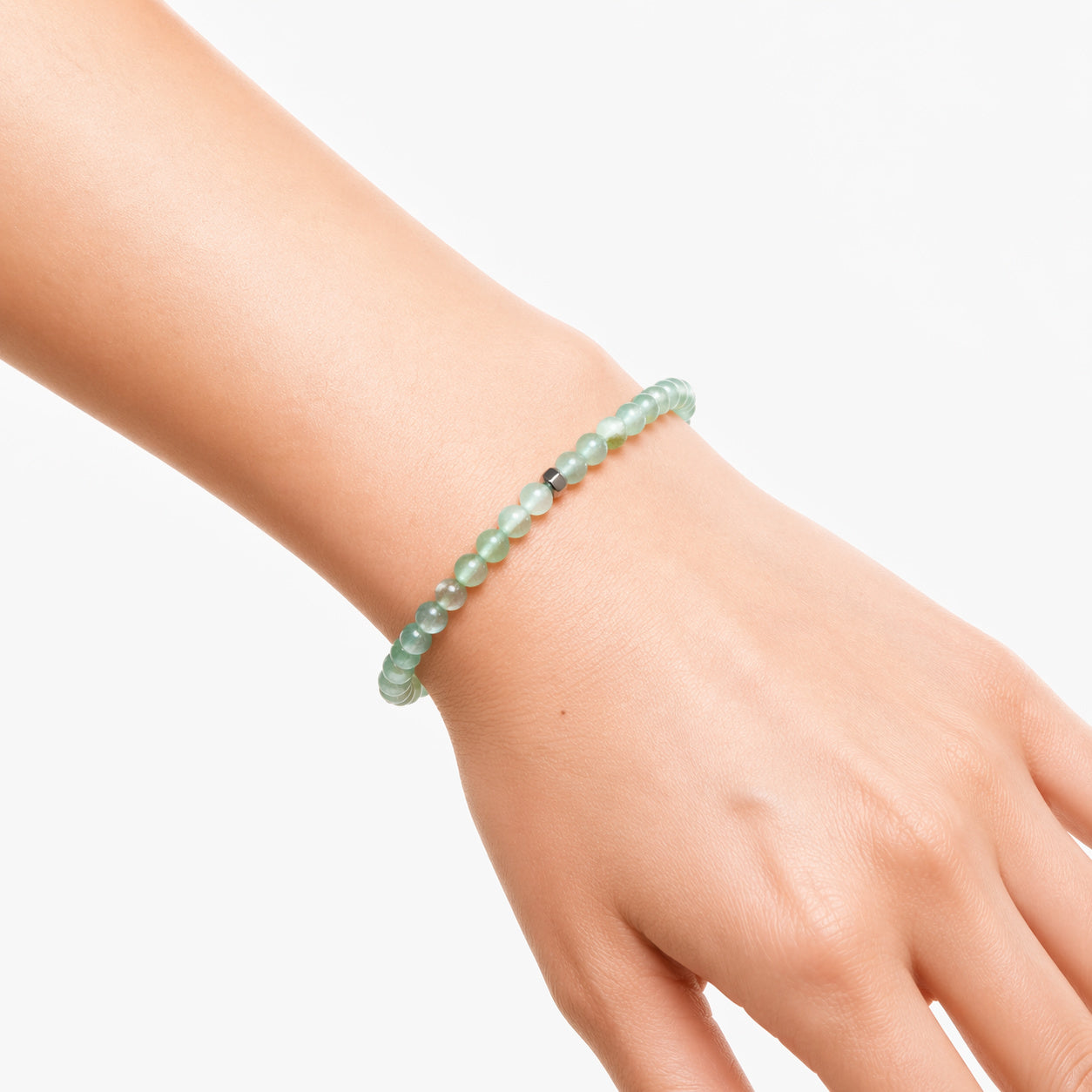 Pulsera de piedra natural Aventurina y metal