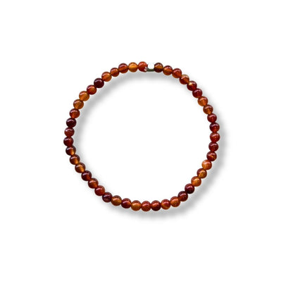 Pulsera de piedra natural Cornalina y metal