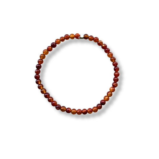 Pulsera de piedra natural Cornalina y metal