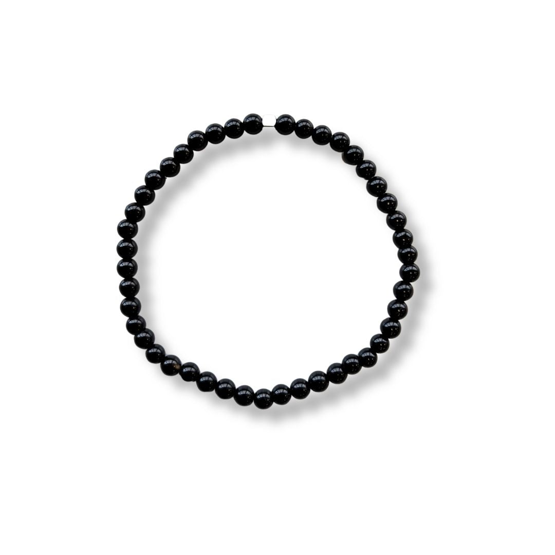 Pulsera de piedra natural Onyx y metal