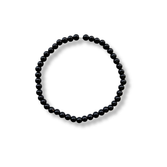 Pulsera de piedra natural Onyx y metal