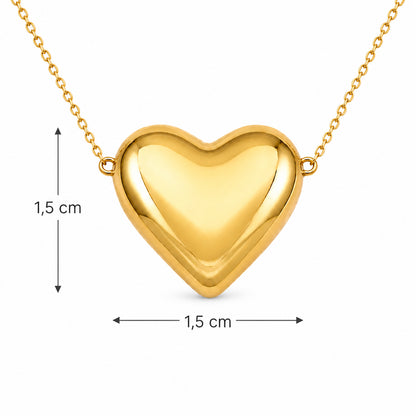 Collar Initially Yours para Mujer Bañado en Oro 18K con Colgante Corazón, Varios Diseños