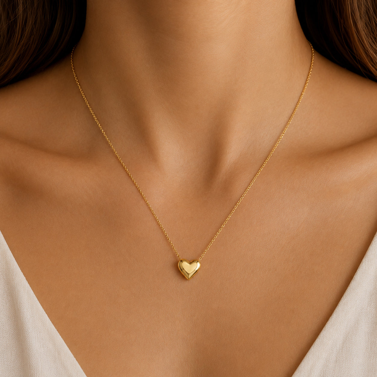 Collar Initially Yours para Mujer Bañado en Oro 18K con Colgante Corazón, Varios Diseños