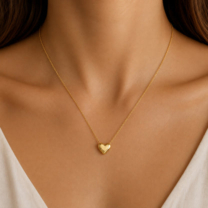 Collar Initially Yours para Mujer Bañado en Oro 18K con Colgante Corazón, Varios Diseños