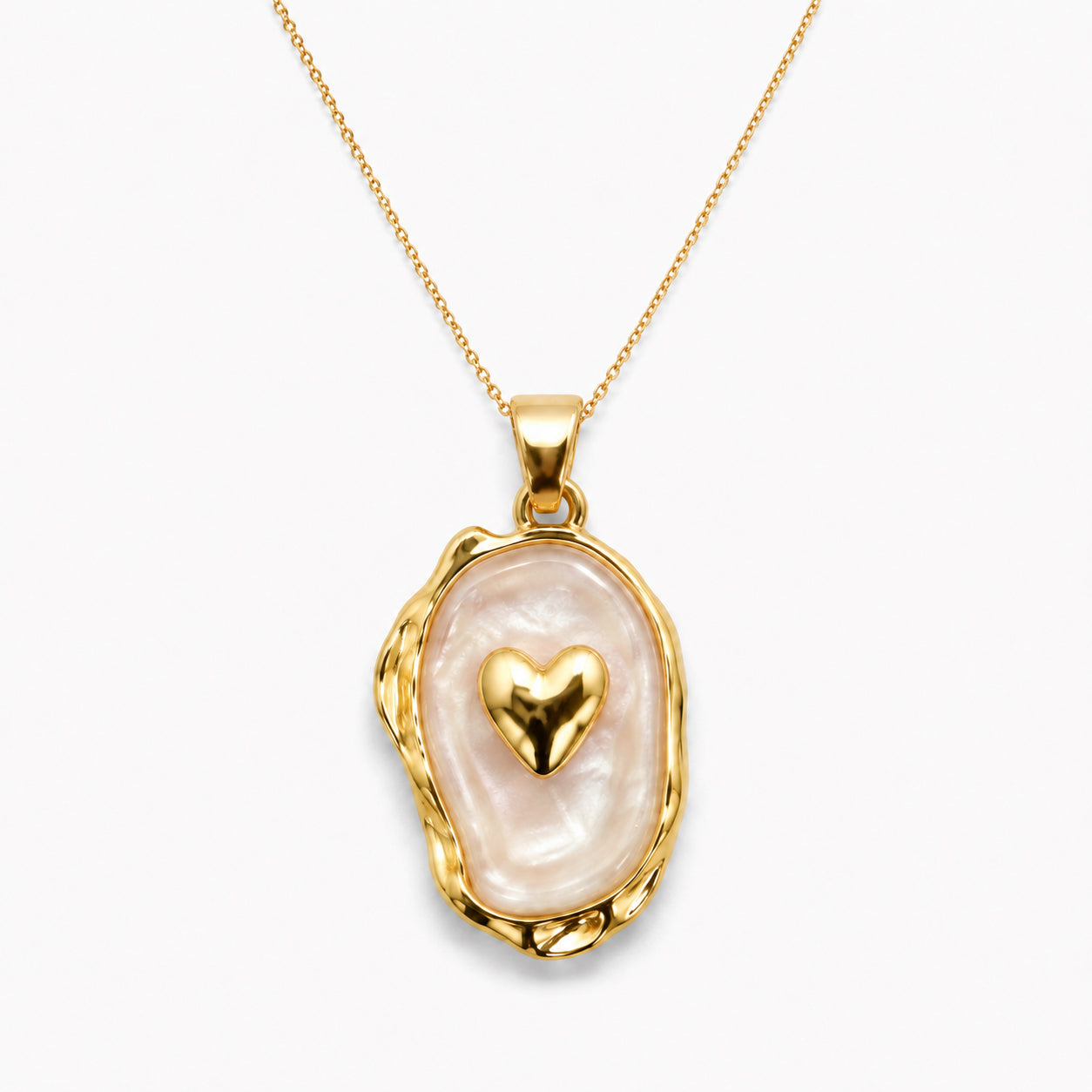 Collar Initially Yours para Mujer Bañado en Oro 18K con Colgante Corazón, Varios Diseños