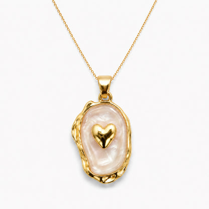 Collar Initially Yours para Mujer Bañado en Oro 18K con Colgante Corazón, Varios Diseños