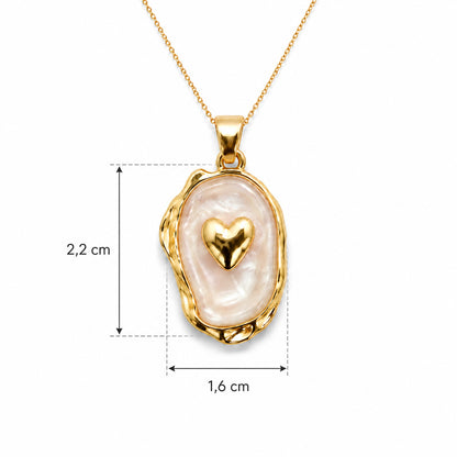 Collar Initially Yours para Mujer Bañado en Oro 18K con Colgante Corazón, Varios Diseños