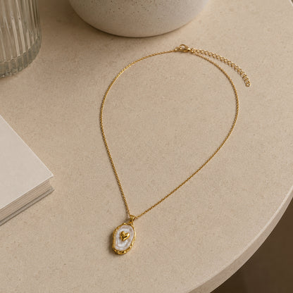 Collar Initially Yours para Mujer Bañado en Oro 18K con Colgante Corazón, Varios Diseños