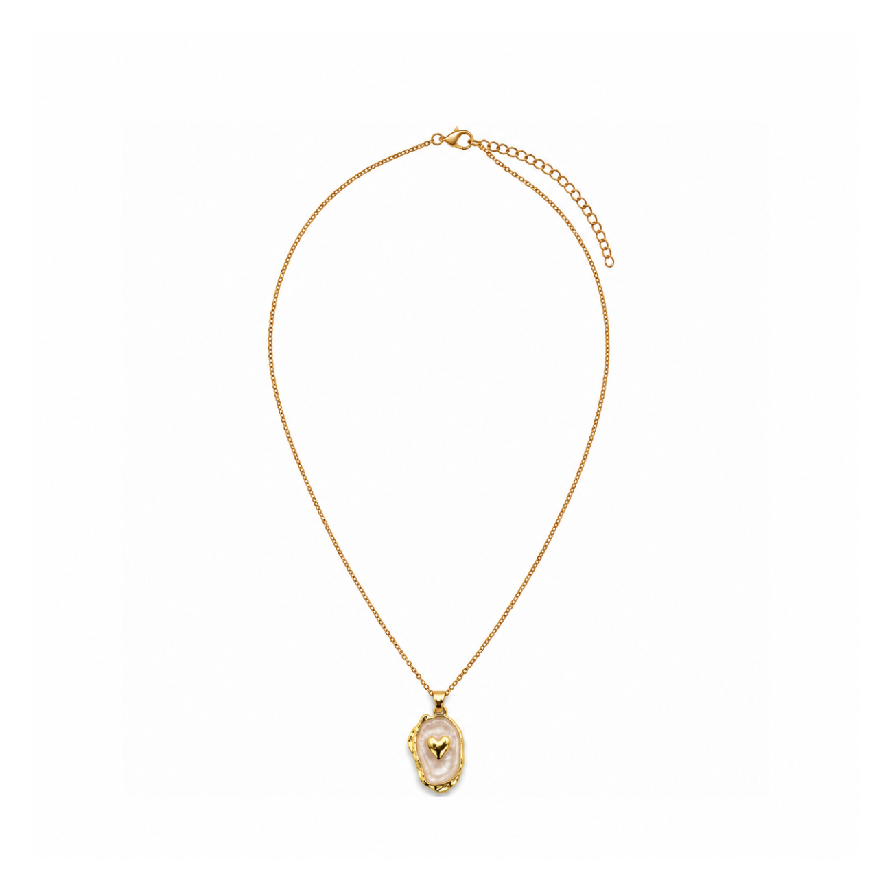 Collar Initially Yours para Mujer Bañado en Oro 18K con Colgante Corazón, Varios Diseños