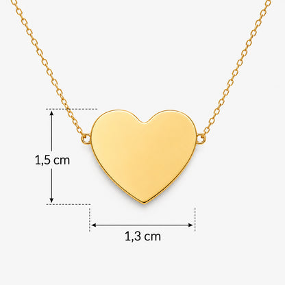 Collar Initially Yours para Mujer Bañado en Oro 18K con Colgante Corazón, Varios Diseños