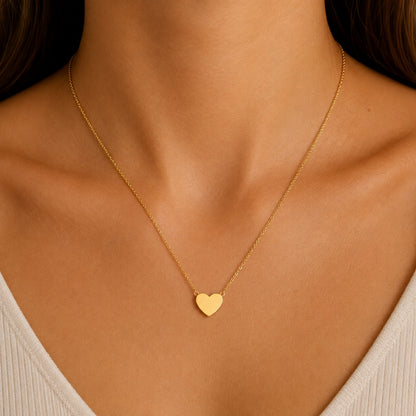 Collar Initially Yours para Mujer Bañado en Oro 18K con Colgante Corazón, Varios Diseños