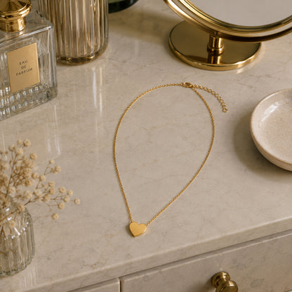 Collar Initially Yours para Mujer Bañado en Oro 18K con Colgante Corazón, Varios Diseños