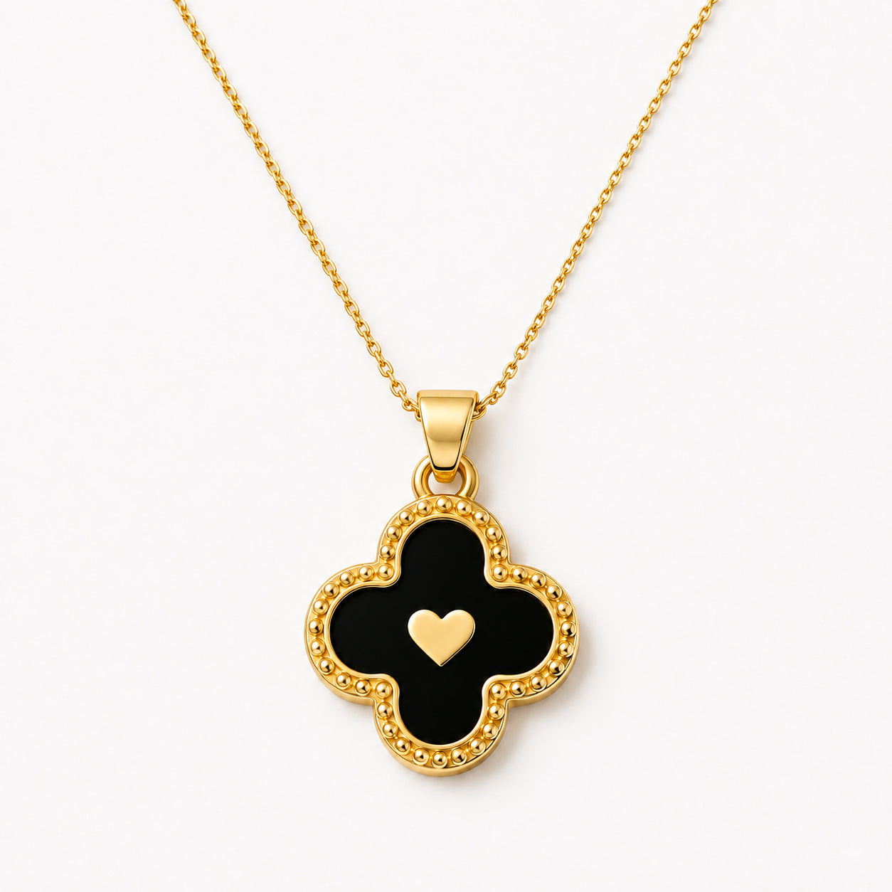 Collar Initially Yours para Mujer Bañado en Oro 18K con Colgante Corazón, Varios Diseños