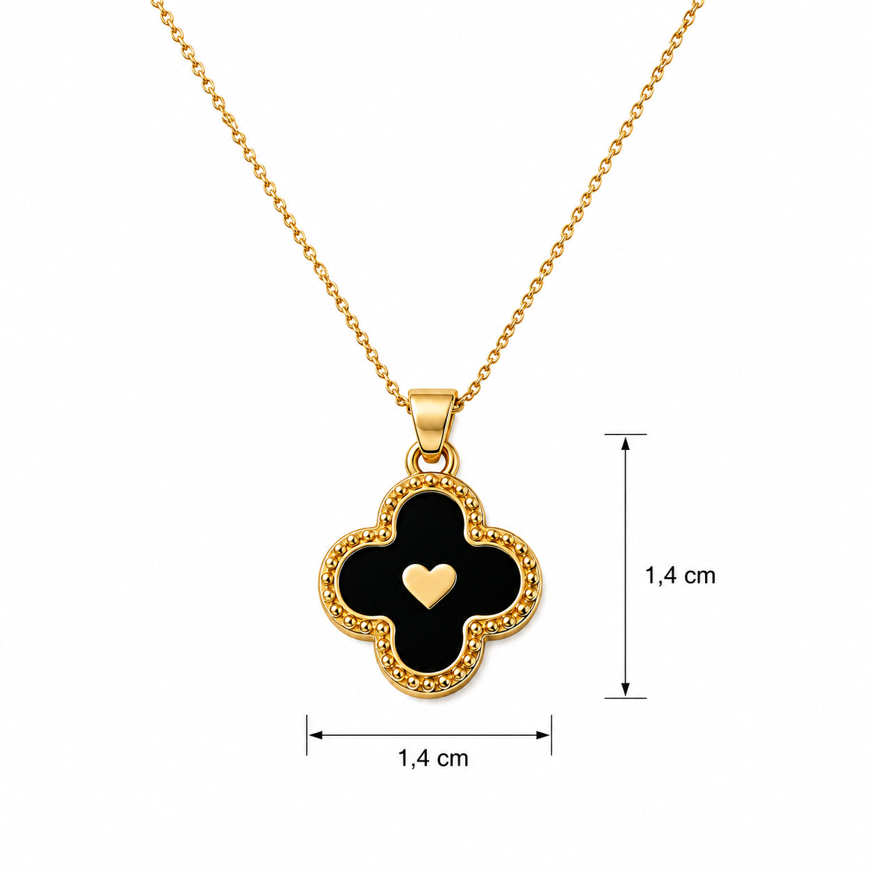 Collar Initially Yours para Mujer Bañado en Oro 18K con Colgante Corazón, Varios Diseños