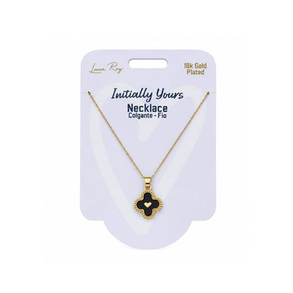 Collar Initially Yours para Mujer Bañado en Oro 18K con Colgante Corazón, Varios Diseños