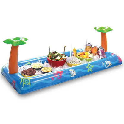Buffet hinchable para fiesta tropical