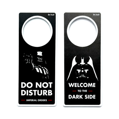 POMING Cartel de NO Molestar para Puertas Do Not Disturb - Welcome to the Dark Side