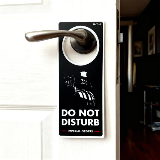 POMING Cartel de NO Molestar para Puertas Do Not Disturb - Welcome to the Dark Side