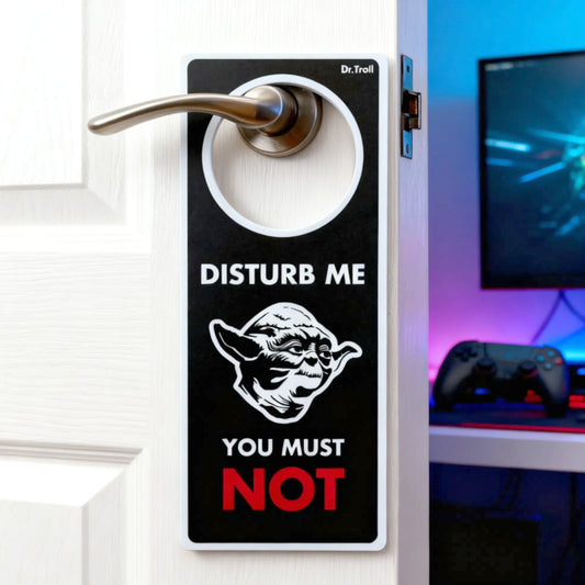 Colgador de puertas (poming) Yoda, Disturb me You Must Not