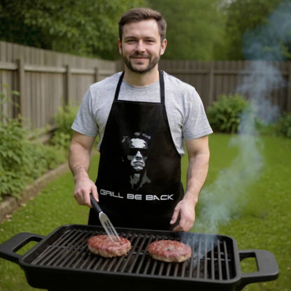 Delantal fan Art Grill be BACK, para fans de Terminator