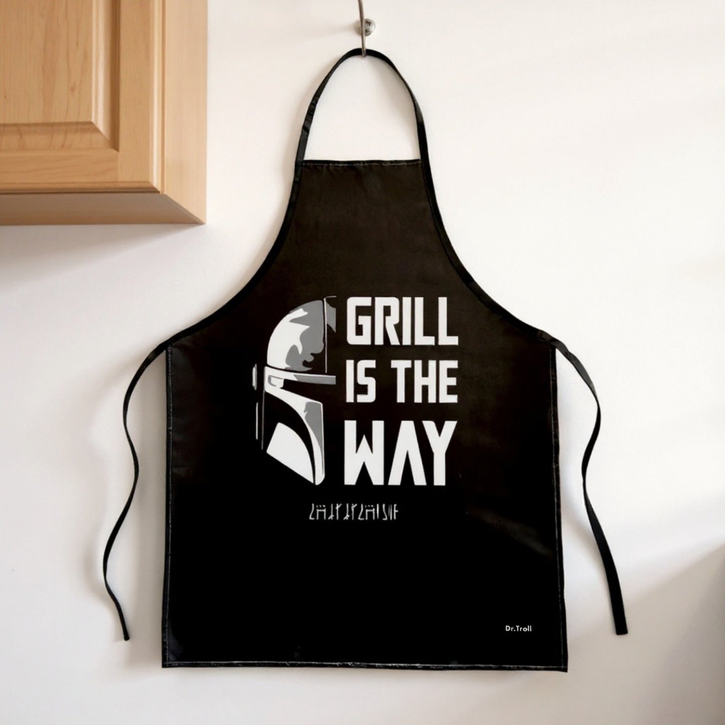 Delantal fan Art Grill is The WAY, para fans de Mandalorian y Star Wars