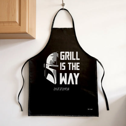 Delantal fan Art Grill is The WAY, para fans de Mandalorian y Star Wars