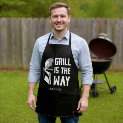 Delantal fan Art Grill is The WAY, para fans de Mandalorian y Star Wars