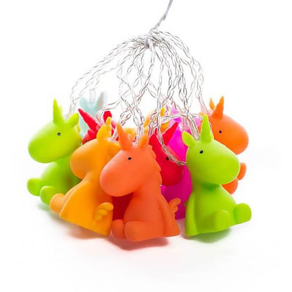 Guirnalda con luces Unicornios de colores