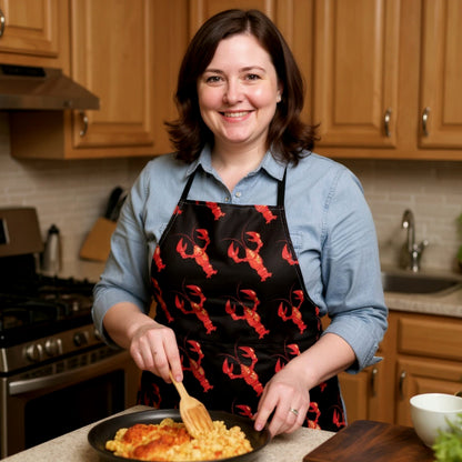 Delantal Lobster, delantal con patrón de langostas