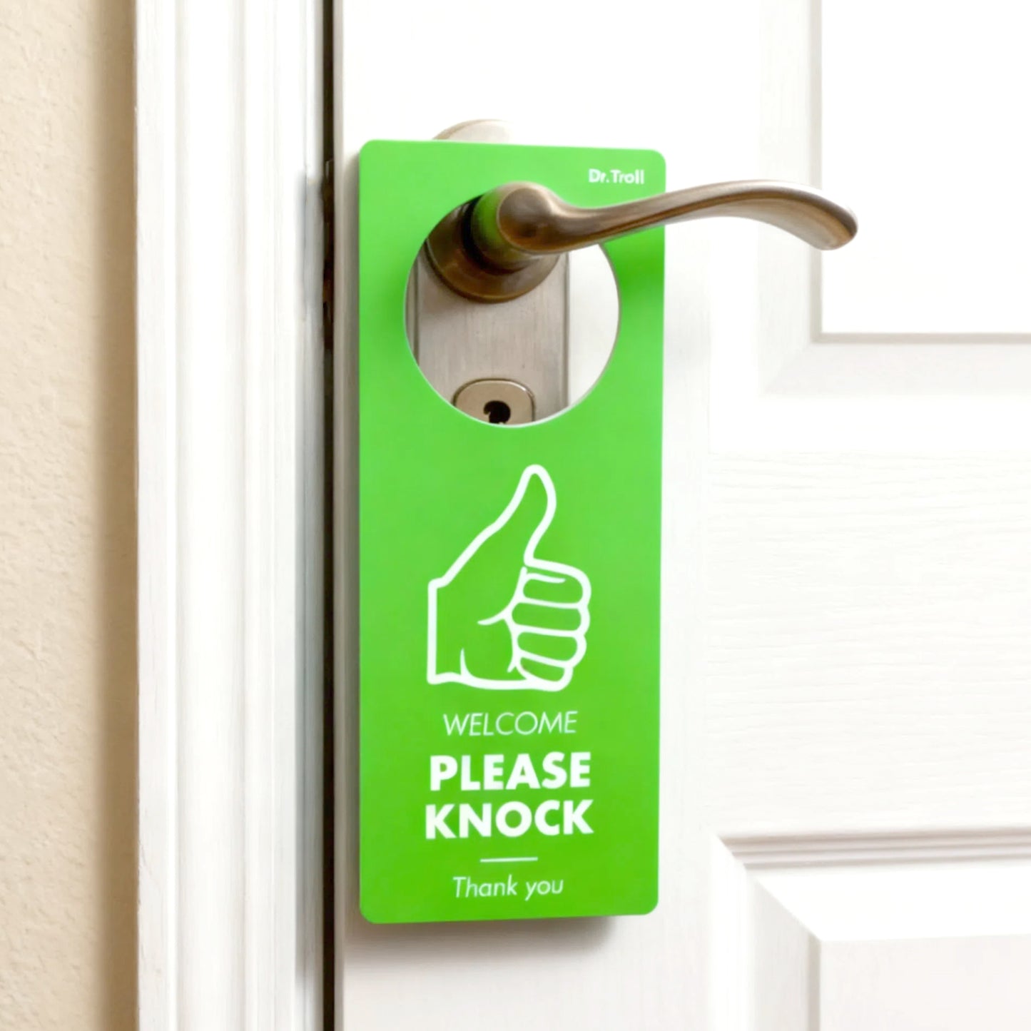 POMING Cartel de NO Molestar para Puertas - Please Do Not Disturb - Please Knock