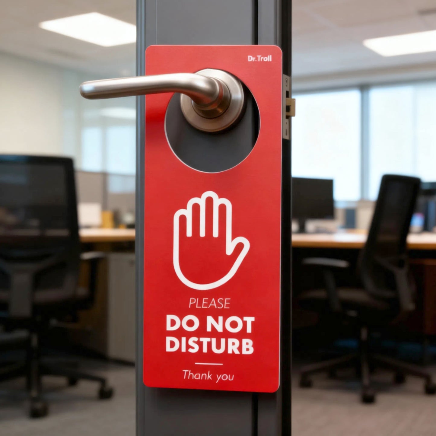 POMING Cartel de NO Molestar para Puertas - Please Do Not Disturb - Please Knock