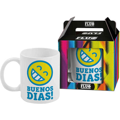 Tazas emoticono con frase